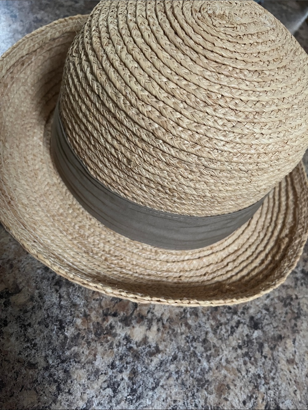 Kate Lord Classic Straw Sun Hat with Gray Band
